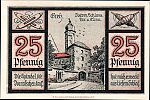 1921 AD., Germany, Weimar Republic, Greiz (town), Notgeld, collector series issue, 25 Pfennig, Grabowski/Mehl 471.1a-1/4. Reverse