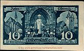 1921 AD., Germany, Weimar Republic, Halberstadt (town), Notgeld, collector series issue, 10 Pfennig, Grabowski/Mehl 504.2a-3/6. 144368 Reverse