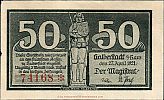 1921 AD., Germany, Weimar Republic, Halberstadt (town), Notgeld, collector series issue, 50 Pfennig, Grabowski/Mehl 504.2b-5/6. 74168 Obverse