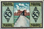 1921 AD., Germany, Weimar Republic, Haltern (town), Notgeld, collector series issue, 50 Pfennig, Grabowski/Mehl 514.1b. Reverse
