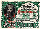 1921 AD., Germany, Weimar Republic, Hausberge (Amtssparkasse), Notgeld, collector series issue, 50 Pfennig, Grabowski/Mehl 585.1a-3/5. E 00442 Obverse