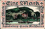 1921 AD., Germany, Weimar Republic, Hausberge (Amtssparkasse), Notgeld, collector series issue, 1 Mark, Grabowski/Mehl 585.1a-4/5. A 09478 Reverse