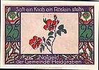 1921 AD., Germany, Weimar Republic, Heidgraben (municipality), Notgeld, collector series issue, 25 Pfennig, Grabowski/Mehl 589.2a-1/6. Reverse