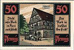 1921 AD., Germany, Weimar Republic, Heldburg (town), Notgeld, collector series issue, 50 Pfennig, Grabowski/Mehl 594.1-6/6. Reverse