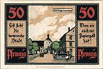 1921 AD., Germany, Weimar Republic, Heldburg (town), Notgeld, collector series issue, 50 Pfennig, Grabowski/Mehl 594.1-3/6. Reverse