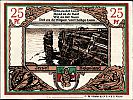 1919 AD., Germany, Weimar Republic, Helgoland (Spar- und Leihkasse), Notgeld, currency issue, 25 Pfennig, Tieste 2915.10.52. No. 19694 Reverse