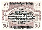 1919 AD., Germany, Weimar Republic, Helgoland (Spar- und Leihkasse), Notgeld, currency issue, 50 Pfennig, Tieste 2915.10.05. 11325 Obverse