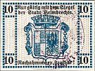1920 AD., Germany, Weimar Republic, Helmbrechts (town), Notgeld, currency issue, 10 Pfennig, Tieste 2925.05.30. Obverse
