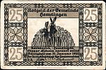 1921 AD., Germany, Weimar Republic, Hemdingen (municipality), Notgeld, collector series issue, 25 Pfennig, Grabowski/Mehl 599.3a-1/6. 21868 Obverse