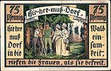 1921 AD., Germany, Weimar Republic, Hermsdorf (municipality), Notgeld, collector series issue, 75 Pfennig, Grabowski/Mehl 600.1-4/4. 10598 Reverse