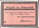 1921 AD., Germany, Weimar Republic, HockensbÃ¼ll (municipality), Notgeld, collector series issue, 50 Pfennig, Grabowski/Mehl 614.1b 3/6. Obverse
