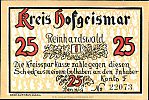 1922 AD., Germany, Weimar Republic, Hofgeismar (Kreissparkasse), Notgeld, collector series issue, 25 Pfennig, Grabowski/Mehl 619.2-1/5. 22073 Obverse