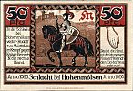 1921 AD., Germany, Weimar Republic, HohenmÃ¶lsen (town), Notgeld, collector series issue, 50 Pfennig, Grabowski/Mehl 621.2a-1/4. 19141 Reverse