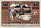 1921 AD., Germany, Weimar Republic, Hohenmölsen (town), Notgeld, collector series issue, 50 Pfennig, Grabowski/Mehl 621.2a-2/4. 19141 Reverse
