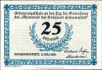 1921 AD., Germany, Weimar Republic, Hohenwestedt (municipality), Notgeld, collector series issue, 25 Pfennig, Grabowski/Mehl 622.1a. Obverse