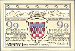 1921 AD., Germany, Weimar Republic, Bad Honnef (Verkehrsvereine), Notgeld, collector series issue, 99 Pfennig, Grabowski/Mehl 627.1a-7/8. 294471 Obverse