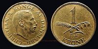 1946 AD., Denmark, Christian X, Copenhagen mint, 1 Krone, KM 835.