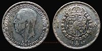 Sweden, 1947 AD., Gustaf V, Eskilstuna mint, 1 Krona, KM 814.