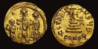  632-635 AD., Heraclius, Solidus, Constantinopolis mint, Sear BC 758.