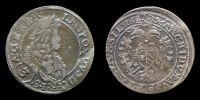 1696 AD., German States, Brieg in Silesia, Habsburg rule, Leopold I., Groschen, Herinek 1564