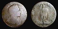 1795 AD., Torino in Italy, Savoia-Sardegna, Vittorio Amadeo III, 5 Soldi, KM 51.