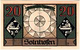 1921 AD., Germany, Weimar Republic, Solnhofen (municipality), Notgeld, 20 Pfennig, Grabowski/Mehl 1236.1a-2/4. Reverse