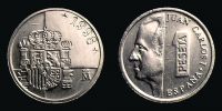 1998 AD., Spain, Juan Carlos I, Madrid mint, 1 Peseta, KM 832.