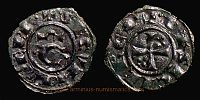 1254-1258 AD., Italy, Kingdom of Sicily, Conrad IV, Messina mint, Denaro, Spahr 177.