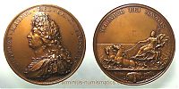 1693 AD., France, Louis XIV, Tribute to the Navy Medal, by Jean Mauger, Paris mint, modern bronze restrike dated 1970, 