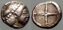 Syracuse in Sicily,   480-470 BC.,  AR litra, Boehringer 365 var.