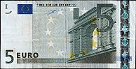 European Union, European Central Bank, Pick 1z. 5 Euro, 2002 AD. Printer: Banque Nationale de Belgique, Belgium, T001C3-Z12805202628 Obverse 