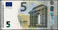 European Union, European Central Bank, Pick 20t. 5 Euro, 2013 AD. Printer: Central Bank of Ireland, Dublin, Ireland, T002I6-TC0518792618 Obverse 