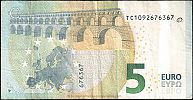 European Union, European Central Bank, Pick 20t. 5 Euro, 2013 AD. Printer: Central Bank of Ireland, Dublin, Ireland, T003A5-TC1092676367 Reverse 