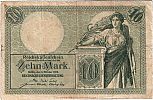 1906 AD., Germany, 2nd Empire, Reichsschuldenverwaltung, Berlin, 10 Mark, Pick 9b. TÂ·Nr2580617 Obverse 