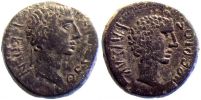 Thessalonica in Macedonia,   4-14 AD., Augustus and Tiberius Caesar, Ã†21, RPC 1565.