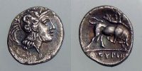 Thurioi in Lucania,     320-240 BC., Diobol, SNG Cop. 1489-93.
