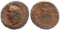  80-81 AD., Titus, Rome mint, As, RIC 122b.