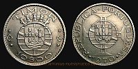 1970 AD., Timor, Portuguese colony, Lisbon mint, 10 Escudos, KM 22.