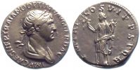 114-117 AD., Trajan, Rome mint, Denarius, RIC 343.