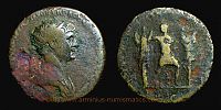 116-7 AD., Trajan, Rome mint, Dupondius, RIC 676. 