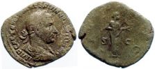 251-253 AD., Trebonianus Gallus, Rome mint, Ã† Sestertius, RIC 121a.