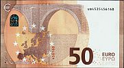 European Union, European Central Bank, Pick 29u. 50 Euro, 2020 AD., Printer: Banque de France, ChamaliÃ¨res, France, U026G2-UB4535456168 Reverse 