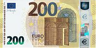 European Union, European Central Bank, Pick 25u. 200 Euro, 2019 AD., Printer: Banque de France, ChamaliÃ¨res, France, UA9057785583-U003B2 Obverse 