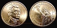 United States, 2008 AD., Presidential dollar series, James Monroe issue, Philadelphia mint, 1 Dollar, KM 426.