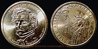 United States, 2010 AD., Presidential dollar series, Franklin Pierce issue, Philadelphia mint, 1 Dollar, KM 476.