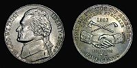 United States, 2004 AD., Bicentenary of Louisiana Purchase Commemorative, Denver mint, 5 Cents, KM 360.