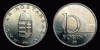 1994 AD., Hungary, Budapest mint, 10 Forint, KM 695. 