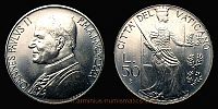 1979 AD., Vatican, John Paul II, Rome mint, 50 Lire, KM 145.