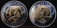 2006 AD., Vatican, Benedict XVI, fantasy Euro token by Bayerisches MÃ¼nzkontor / GÃ¶de, 2 Euro "specimen".