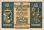1922 AD., Germany, Weimar Republic, Geldern (Kreiskommunalkasse), Notgeld, collector series issue, 50 Pfennig, Grabowski/Mehl 414.1a-2/5. 038514 Obverse